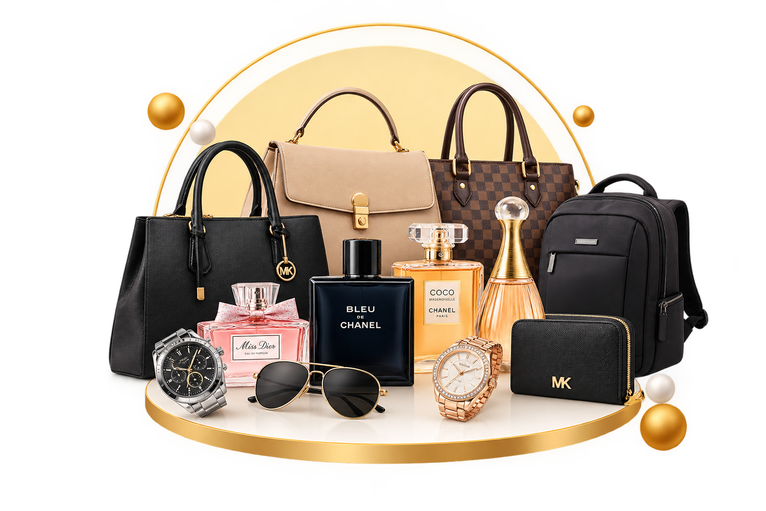 Bags Perfumes and Watches